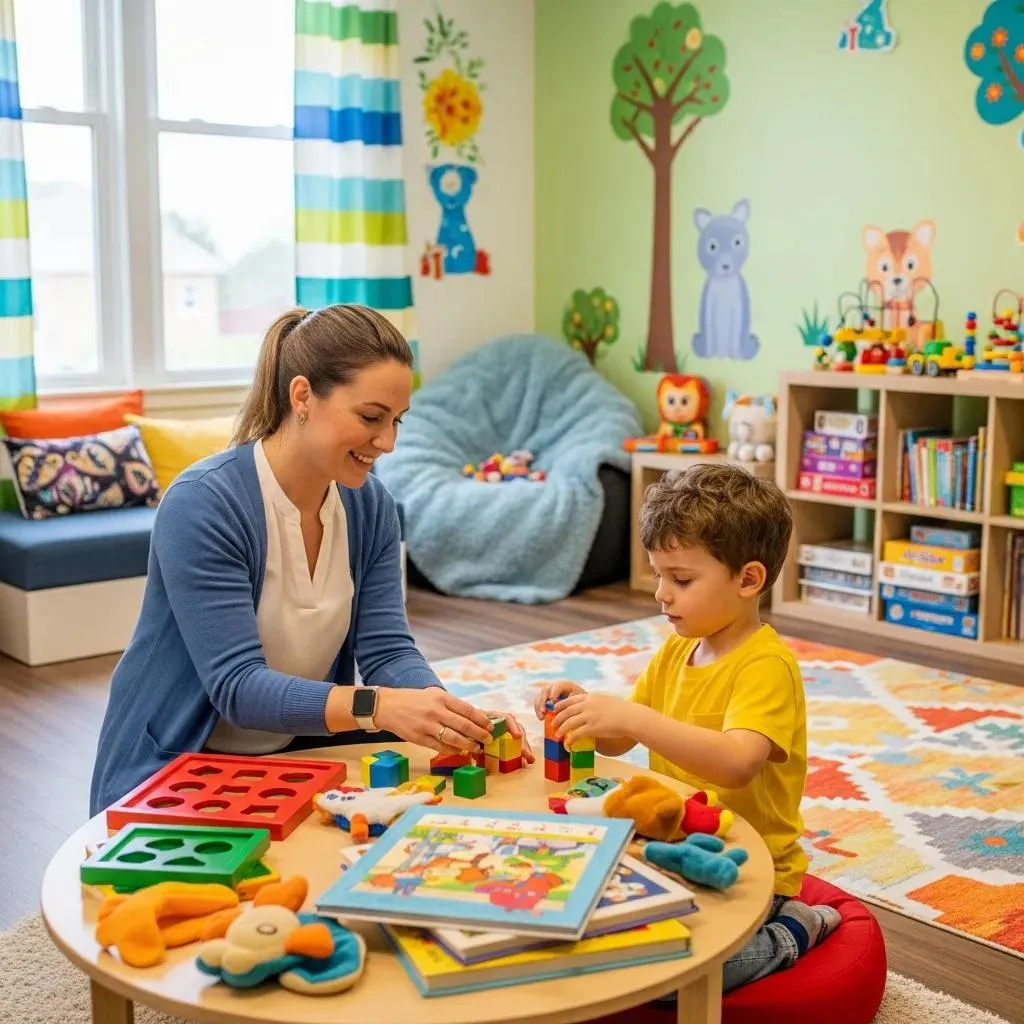 Child practicing fluency shaping techniques at home with parent support