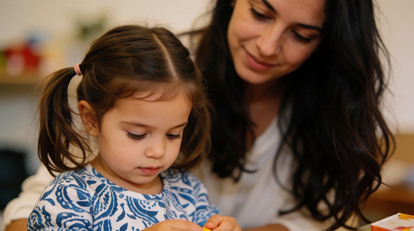 Child practicing handwriting and fine motor skills