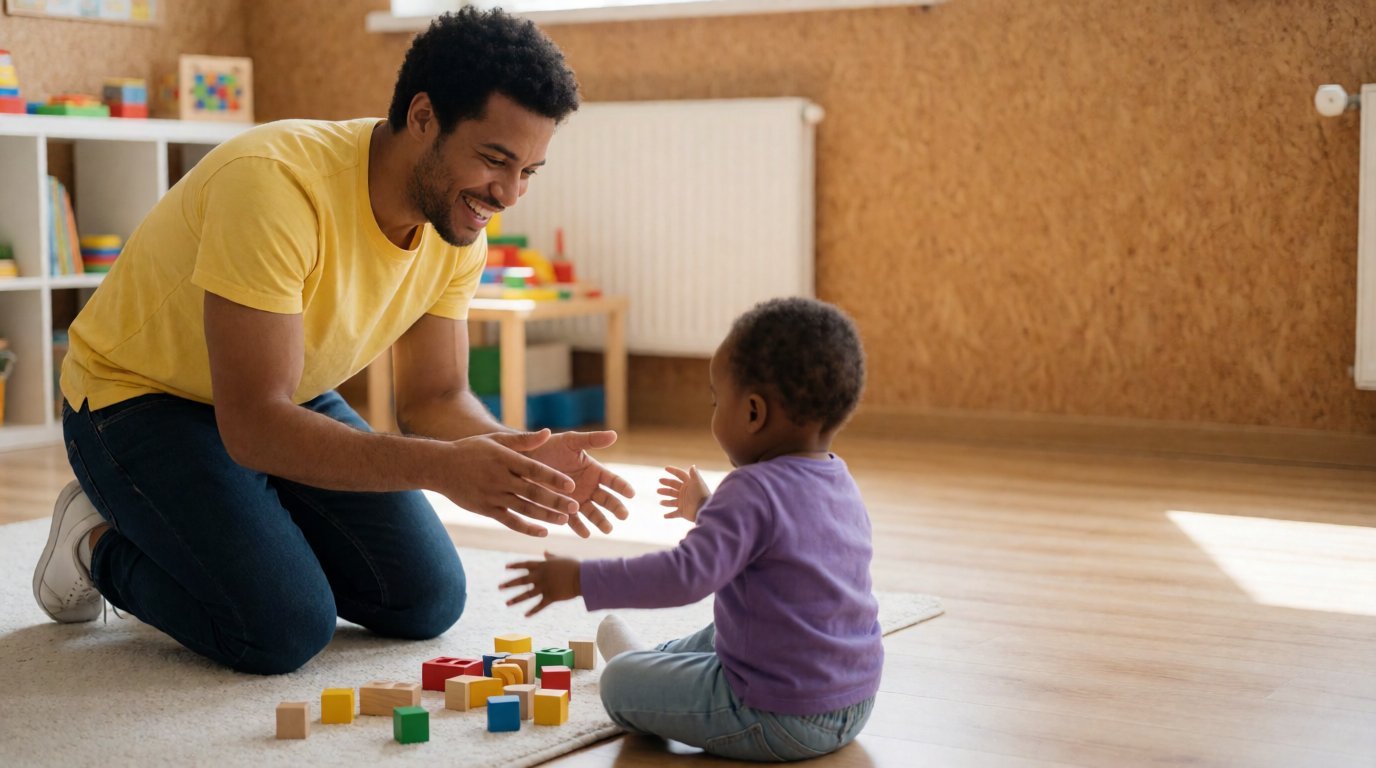 Therapist and child working together one on one